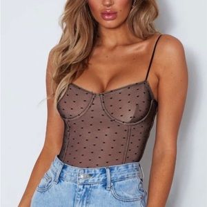 NO LOOKING BACK BLACK BODYSUIT WHITE FOX BOUTIQUE